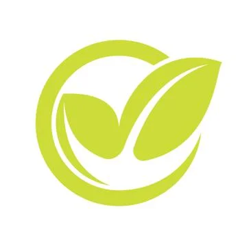 ECO checkmark icon Stock Illustration