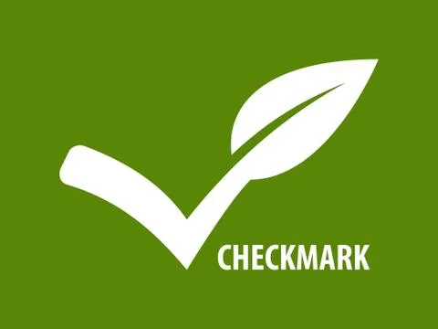 ECO checkmark icon Stock Illustration