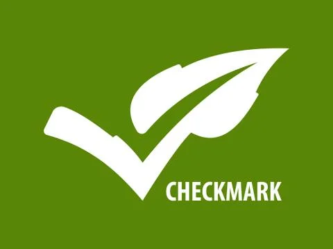 ECO checkmark icon Stock Illustration