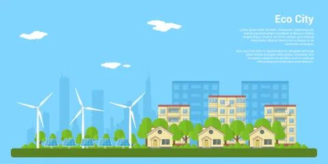 Eco city Stock Illustration