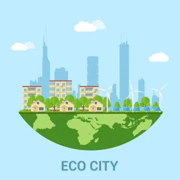 Eco city Stock Illustration