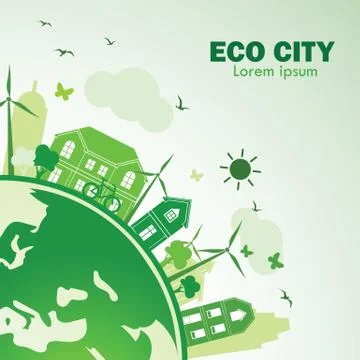 Eco city Stock Illustration