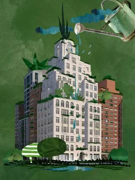 Eco-city Ilustración de archivo