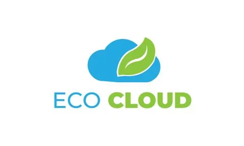ECO CLOUD LOGO with modern concept, leaf, and cloud Stock Illustration