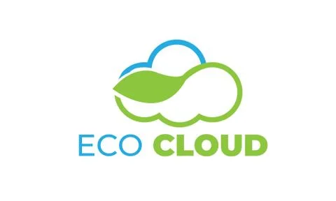 ECO CLOUD LOGO with modern concept, leaf, and cloud Stock Illustration