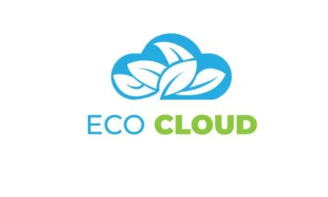 ECO CLOUD LOGO with modern concept, leaf, and cloud Stock Illustration