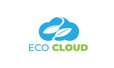 ECO CLOUD LOGO with modern concept, leaf, and cloud Stock Illustration