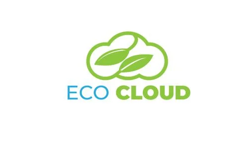 ECO CLOUD LOGO with modern concept, leaf, and cloud Stock Illustration