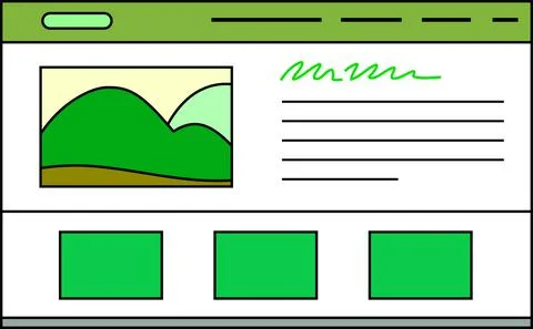 Eco color Website screen view 스톡 일러스트