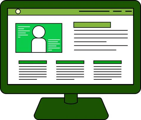 Eco color Website screen view with PC Stockillustratie