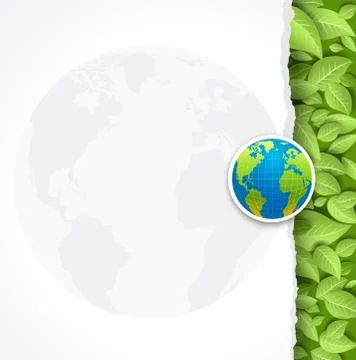Eco concept with globe Stock Illustration