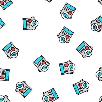 Eco conscious paint vector seamless pattern 스톡 일러스트