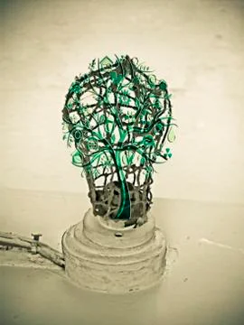 Eco conservation conceptual tree design Stock Illustration