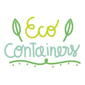Eco containers font Stock Illustration