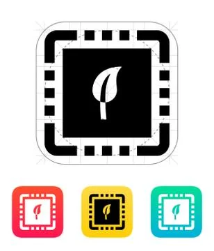 Eco CPU icon. Vector illustration Stockillustratie