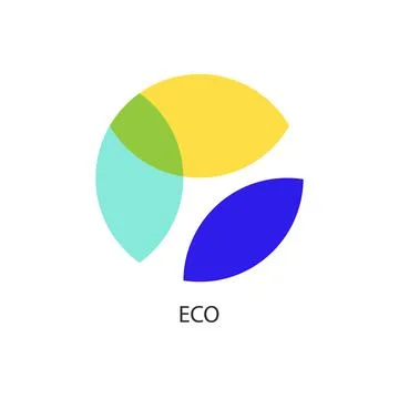 Eco cryptocoin digital currency vector logo icon Stock Illustration
