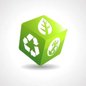 Eco cube Stock Illustration
