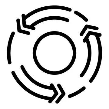 Eco cycle icon outline vector. Station energy Ilustración de archivo