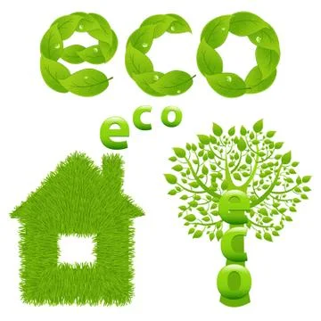 Eco design elements Stock Illustration