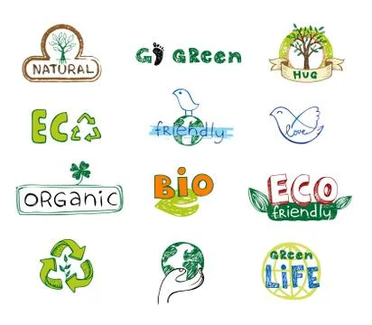 Eco design elements Stock Illustration