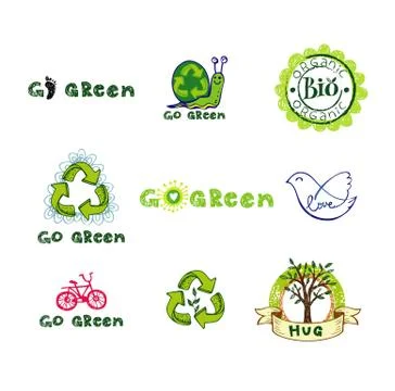 Eco design elements. Stock Illustration