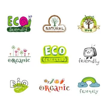 Eco design elements. Stock Illustration