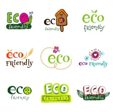 Eco design elements. Stock Illustration