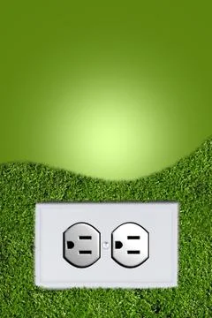 Eco design with outlet. 스톡 일러스트