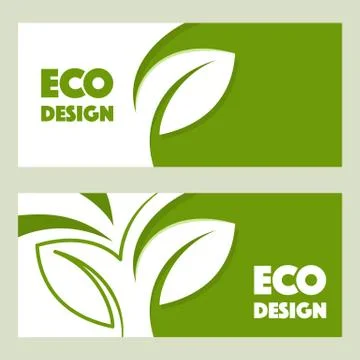 Eco design. Vector abstract design web banner template. Stock Illustration