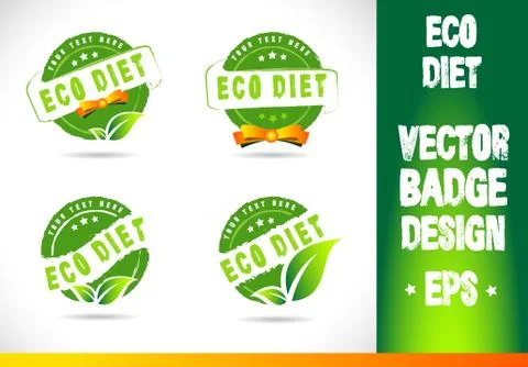 Eco diet Badge Vector Stock Illustration