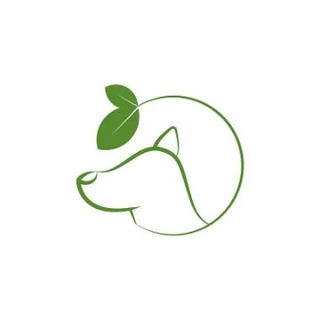 Eco dog vector design template illustration Stock Illustration