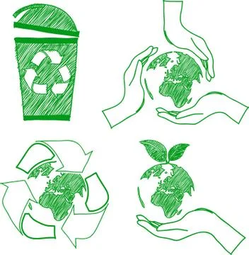 Eco doodle Stock Illustration
