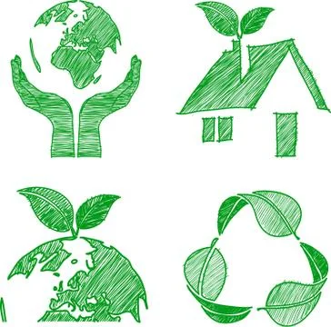 Eco doodle Stock Illustration