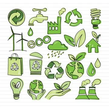 Eco doodle Stock Illustration
