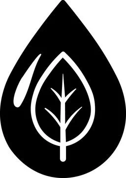 Eco drop icon with green leaf element 스톡 일러스트