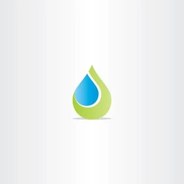 Eco drop of water abstract leaf icon Stock-Illustration