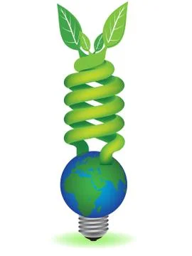 Eco earth bulb Stock Illustration
