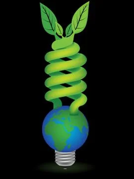 Eco earth bulb Illustrazione stock