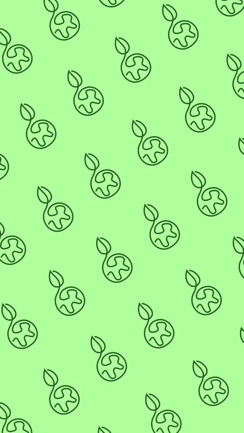 Eco Earth leaf line art pattern with abstract vertical backdrop Stock Footage 335382121