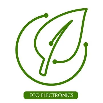 Eco electronics logo Stock Illustration
