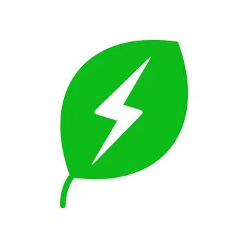 Eco energy icon in flat style. Vector. Stock Illustration