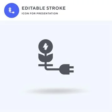 Eco Energy icon vector, filled flat sign, solid pictogram isolated on white イラスト素材