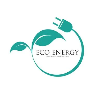 Eco energy logo template vector icon illustration Stock Illustration