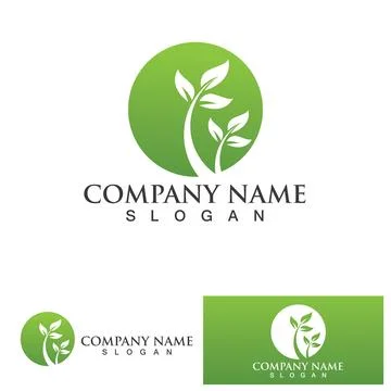 Eco Energy Vector Logo with leaf symbol. Green color with flash or thunder .. Illustrazione stock