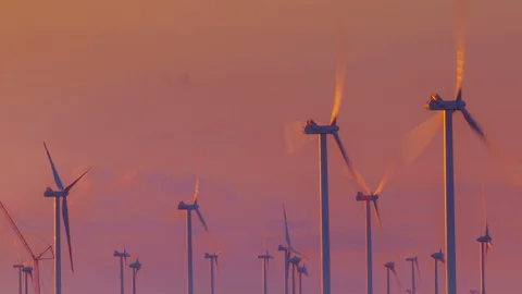 Eco energy - wind generators Stock Footage 87808145