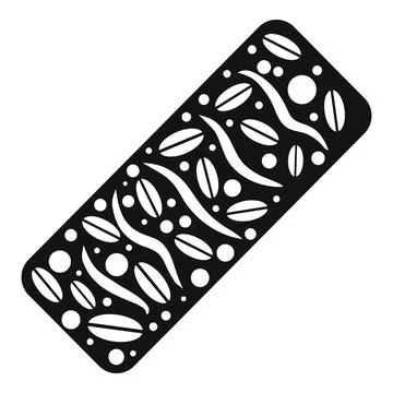 Eco fabric patch with coffee beans and leaves promoting sustainability Stock Illustration