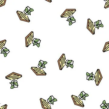 Eco fabrics properties vector seamless pattern Illustrazione stock