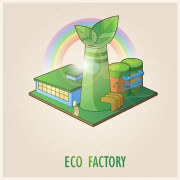 Eco Factory Stock Illustration