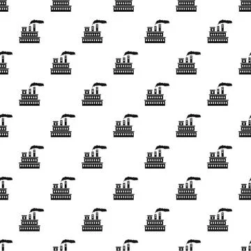 Eco factory pattern seamless vector Stock Illustration