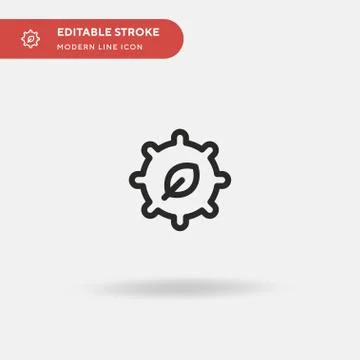 Eco Factory Simple vector icon. Illustration symbol design template for web m Stock Illustration